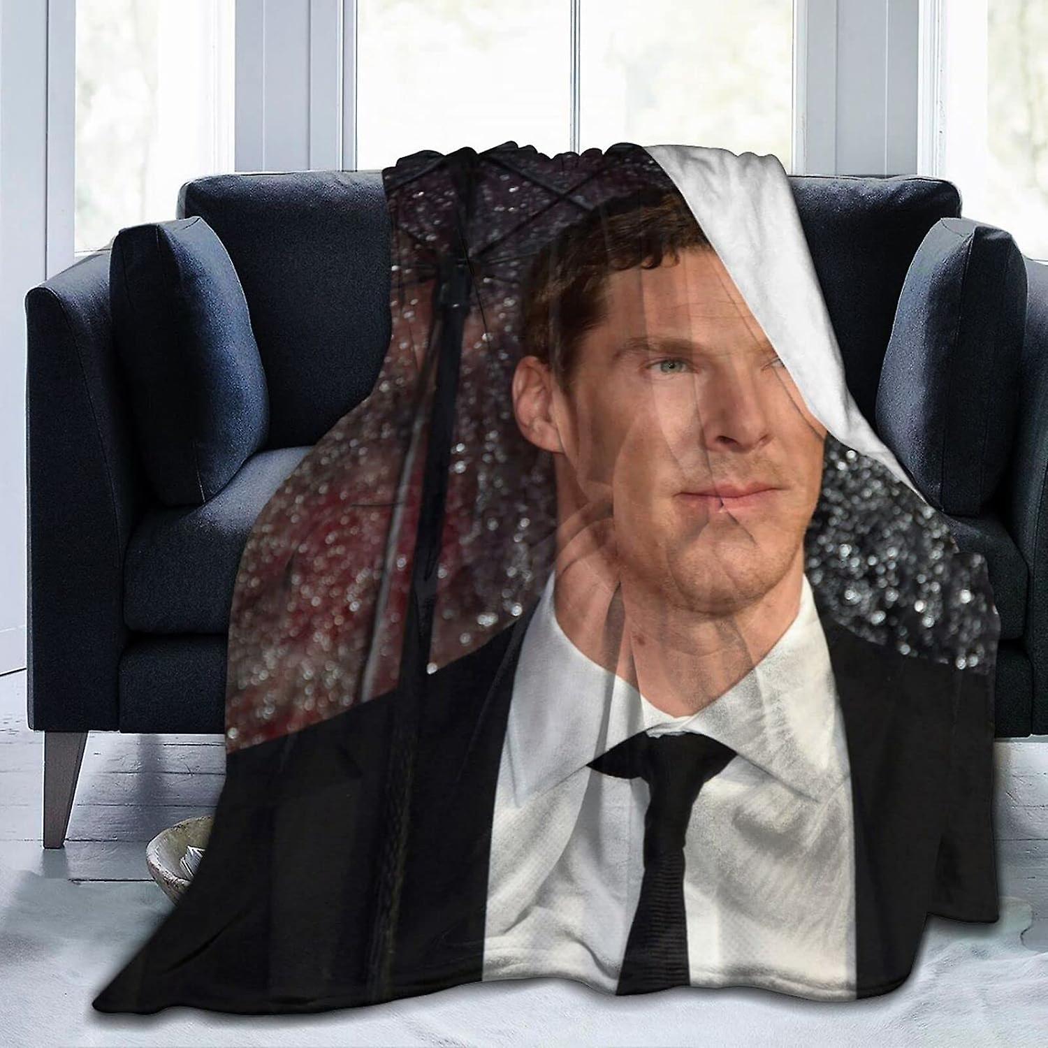 בנדיקט קמברבאץ' פלנל פליז לזרוק שמיכה קווין סייז כל העונה שמיכה סופר רכה ונעימה למיטה או לספה