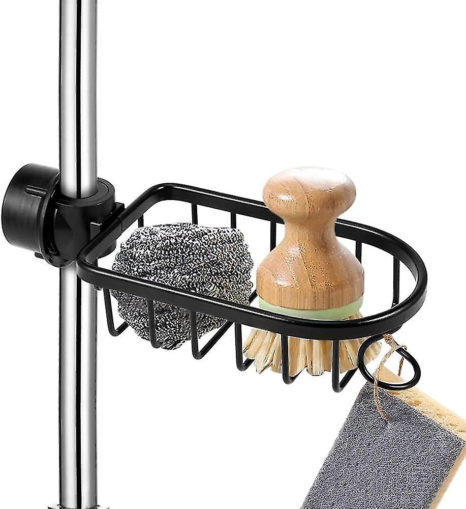 Kitchen Sink Faucet Storage Rack with Hanging Dish Sponge Holder