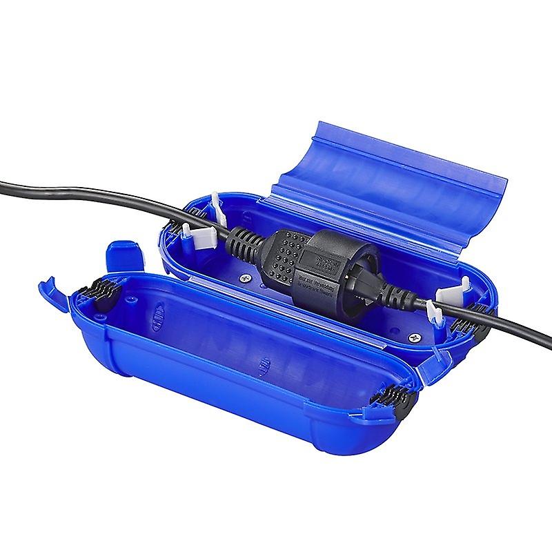 Safety box for Schuko plug and coupling blue