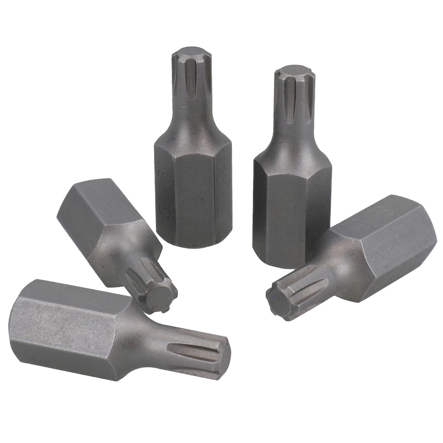 M6 Male Short (30mm) Ribe Bit 5 Pack With 10mm Hex End S2 Steel Bergen