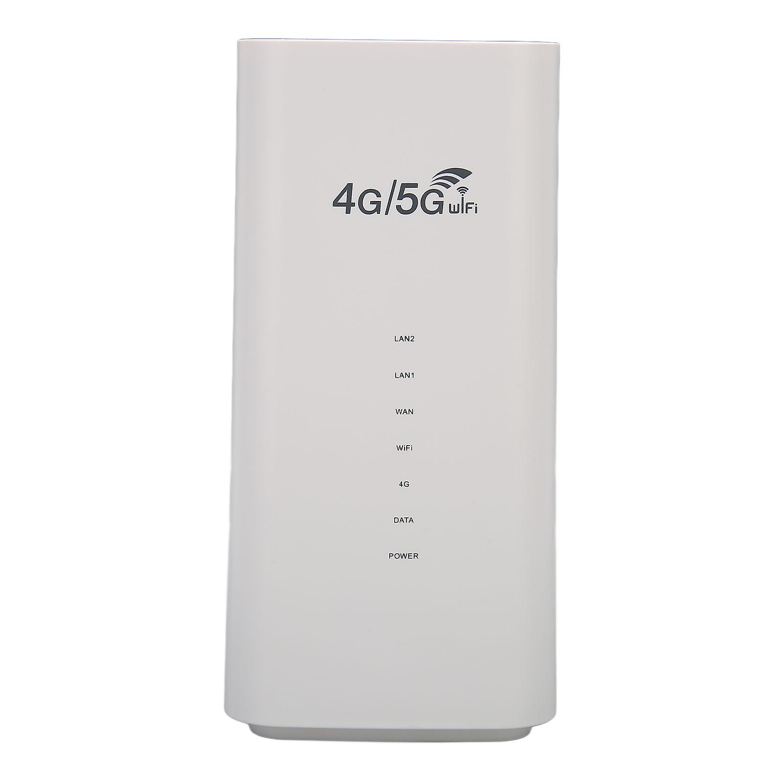 4G LTE Router with SIM Card Slot 4 Antenna Up to 32 Users Wireless WiFi CPE WiFi Router for Office 100‑240V White US Plug 
