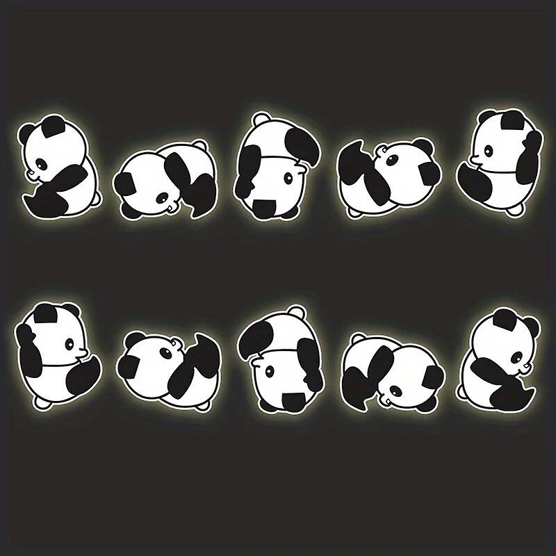 2 مجموعات من ملصقات السيارات مع خدوش الجسم اللطيفة للماء الباندا الإبداعية