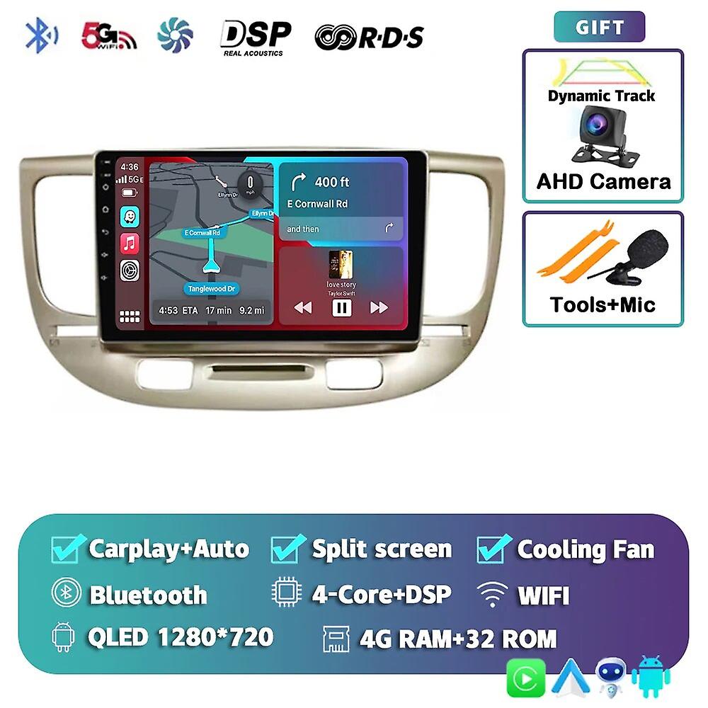 Android 13 Carplay Auto Wifi+4g For Kia Rio 2 Rio2 2005-2011 Car Radio Multimedia Video Player Stereo Gps 2din Dvd Head Unit Dsp