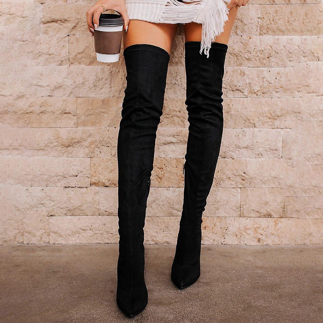 Pointed Toe & High-heels- Over-knee Boot