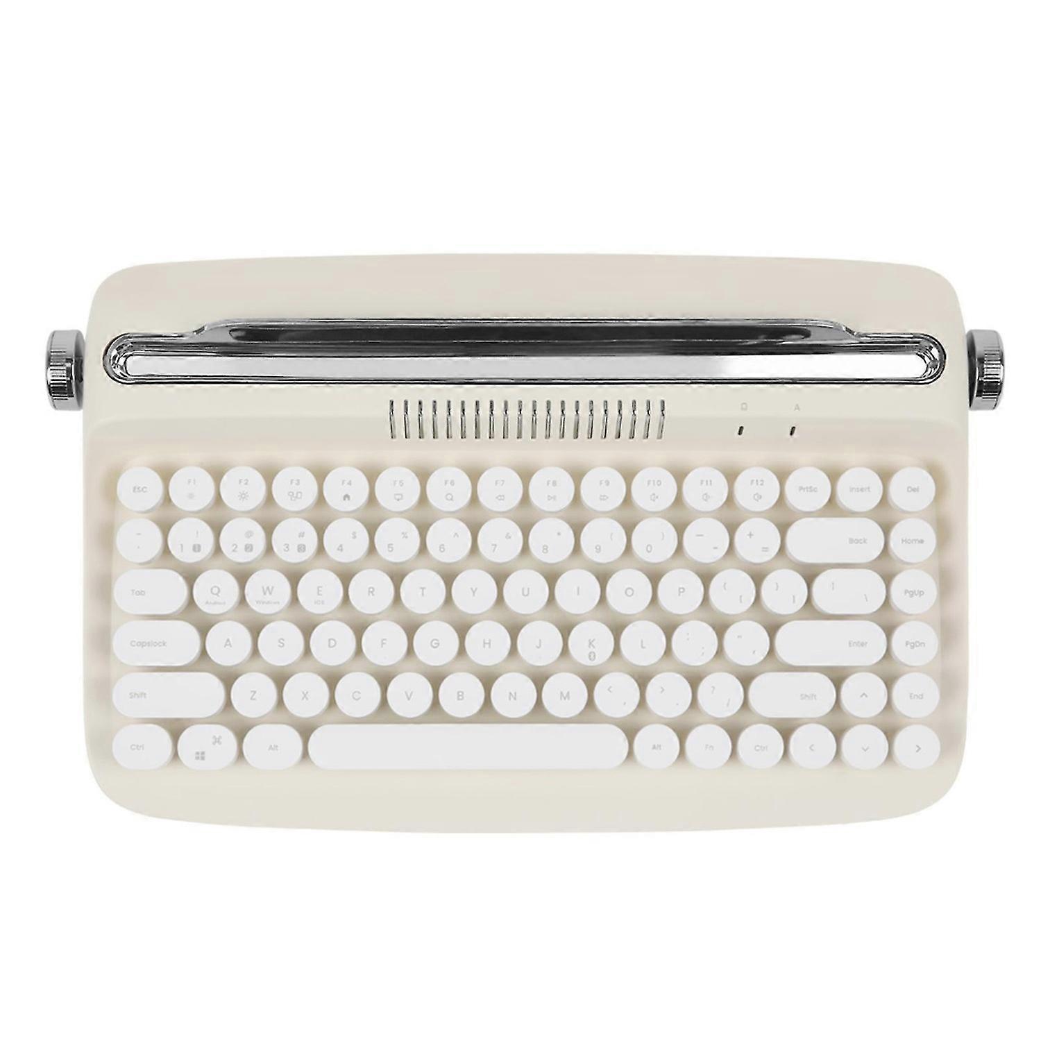 1 Set Keyboard Vintage Design Bluetooth-compatible Round Keycaps Mini Electronic Accessories Chic Ta