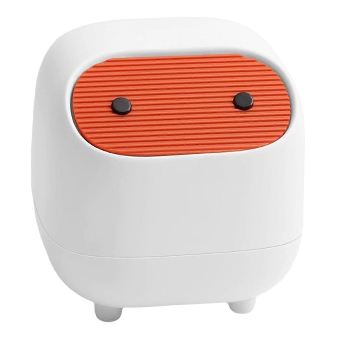 Desktop Trash Can, Small Office Supplies, Mini Double-Layer Push-Down Trash Can, Cute Trash Storage