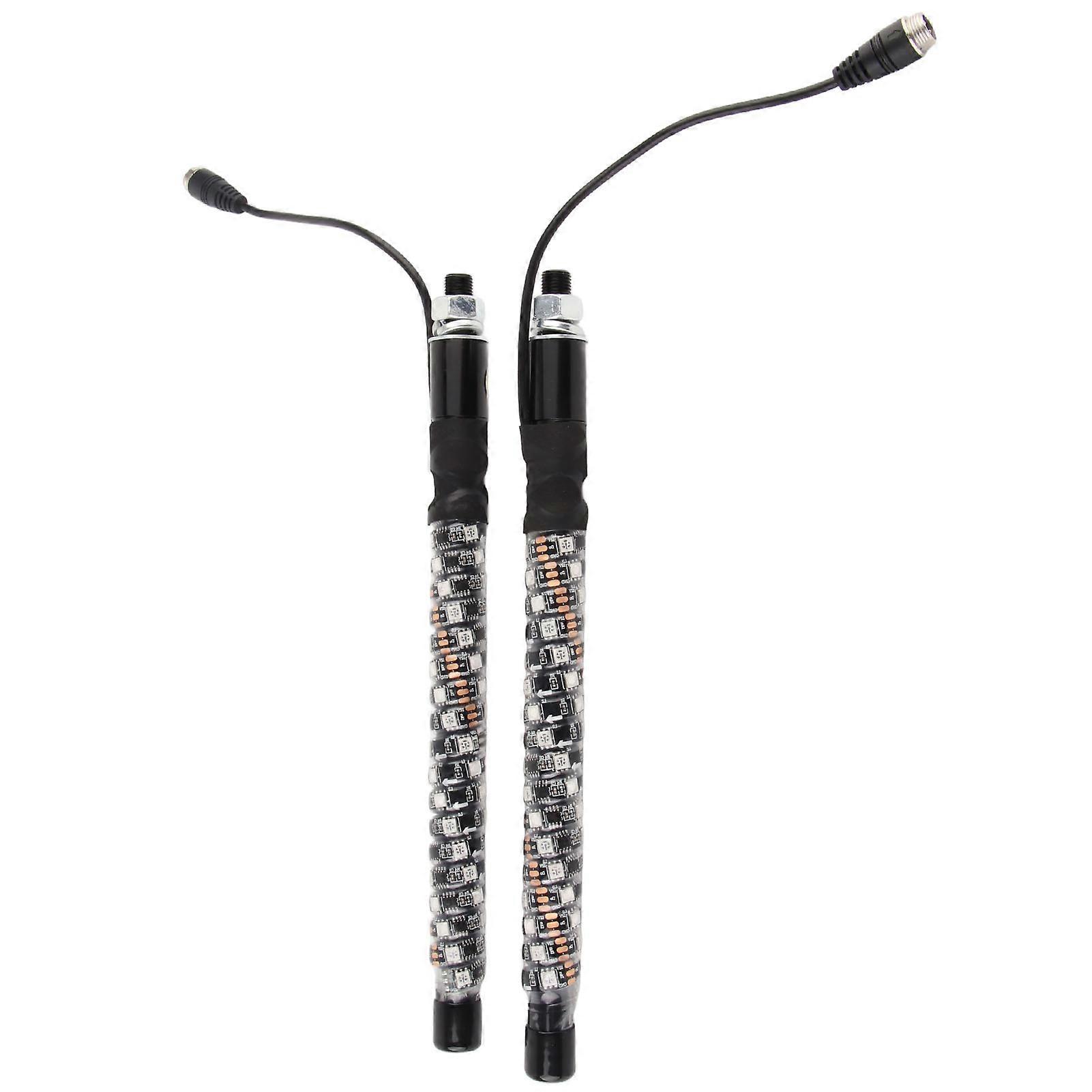 1ft LED Whip Lights 12-24V 20 Colors IP67 Waterproof Overload Protection Remote Control Flagpole Antenna Whips Lamp