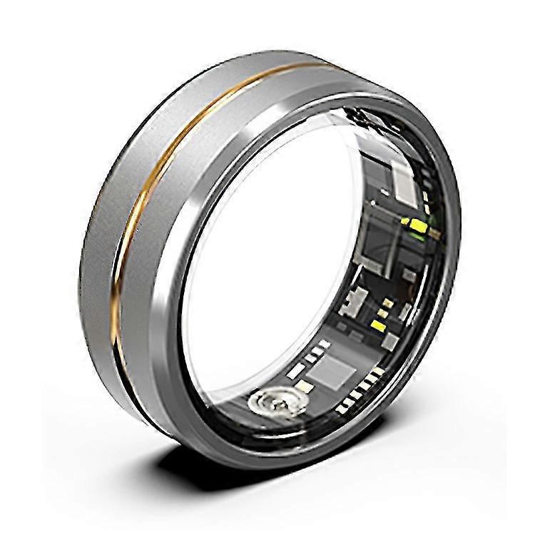 SR2 Smart Ring Multi-function Health Monitoring Fitness Tracker Finger Ring (No Charging Case) - Sil