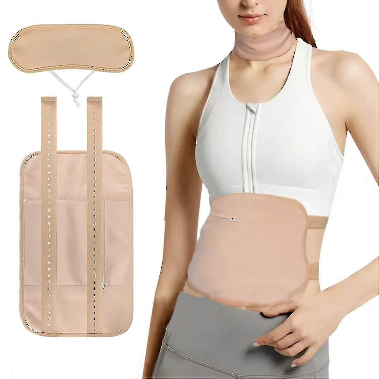 2pcs Reusable Castor Oil Pack Waist Wrap For Insomnia Constipation Inflammation Belly