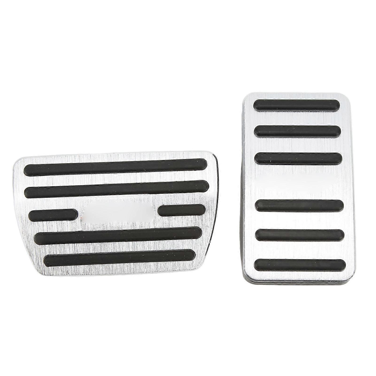 2PCS Accelerator Brake Pedals Combination Anti Slip Foot Plate Replacement for Accord 10 20182021Silver E2U111