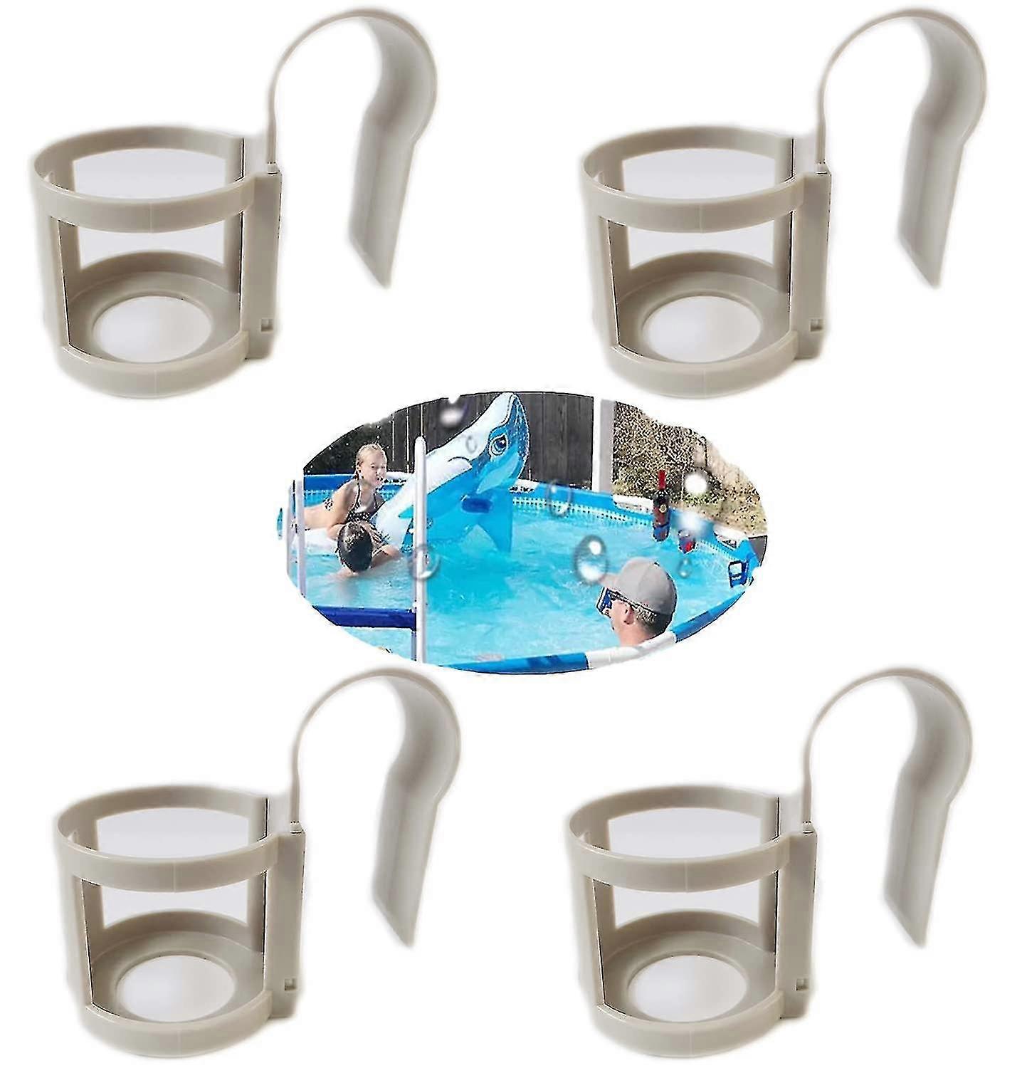 Drink Holder Pool 4 Pieces, Pool Beer Holder Rim, Beer Crate Cooler Pool, Pool Cup Holder, Pool Bottle Holder