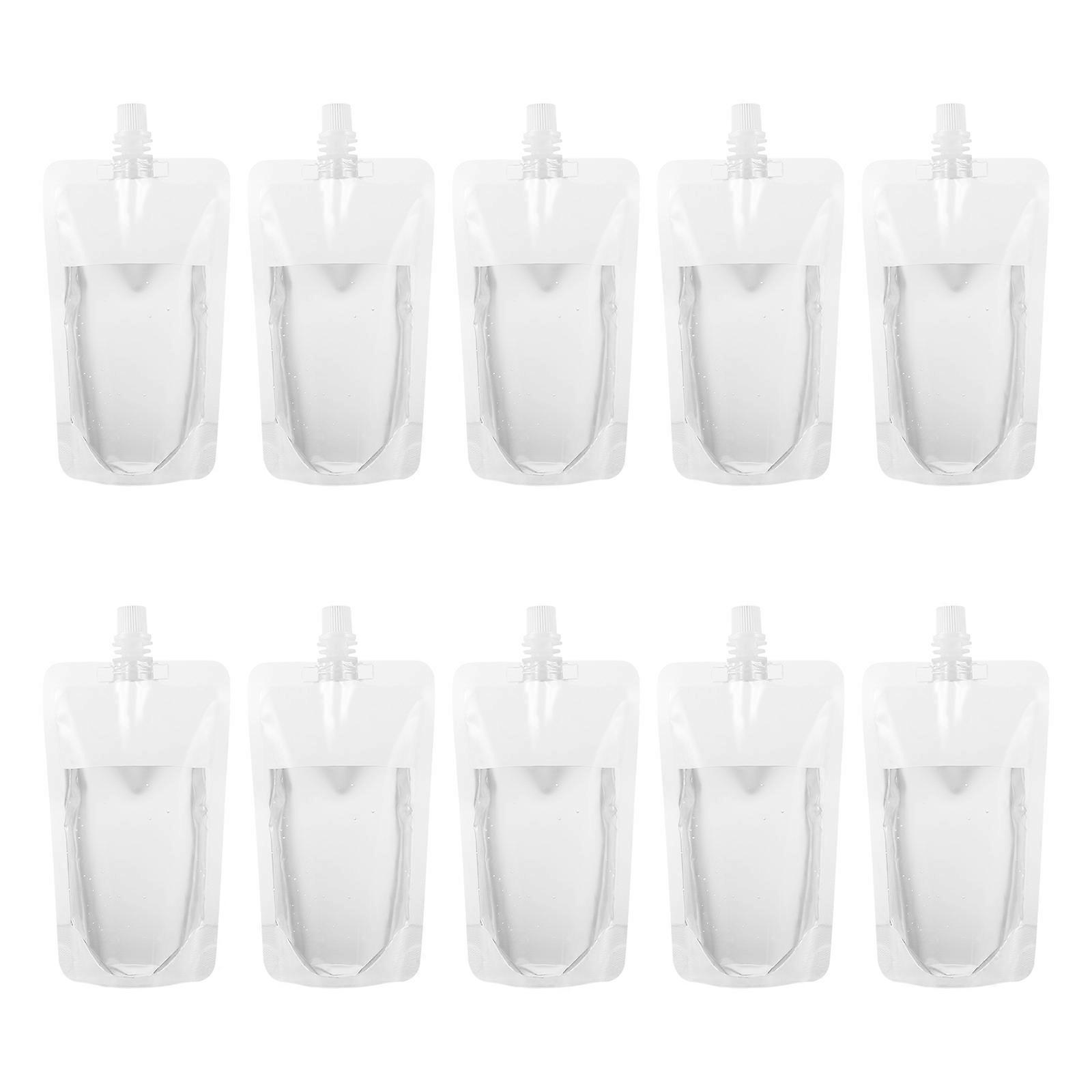 Hemoton 30Pcs 250ML Transparent Drinks Flasks Liquor Pouch Reusable Beverages Drinking Flasks