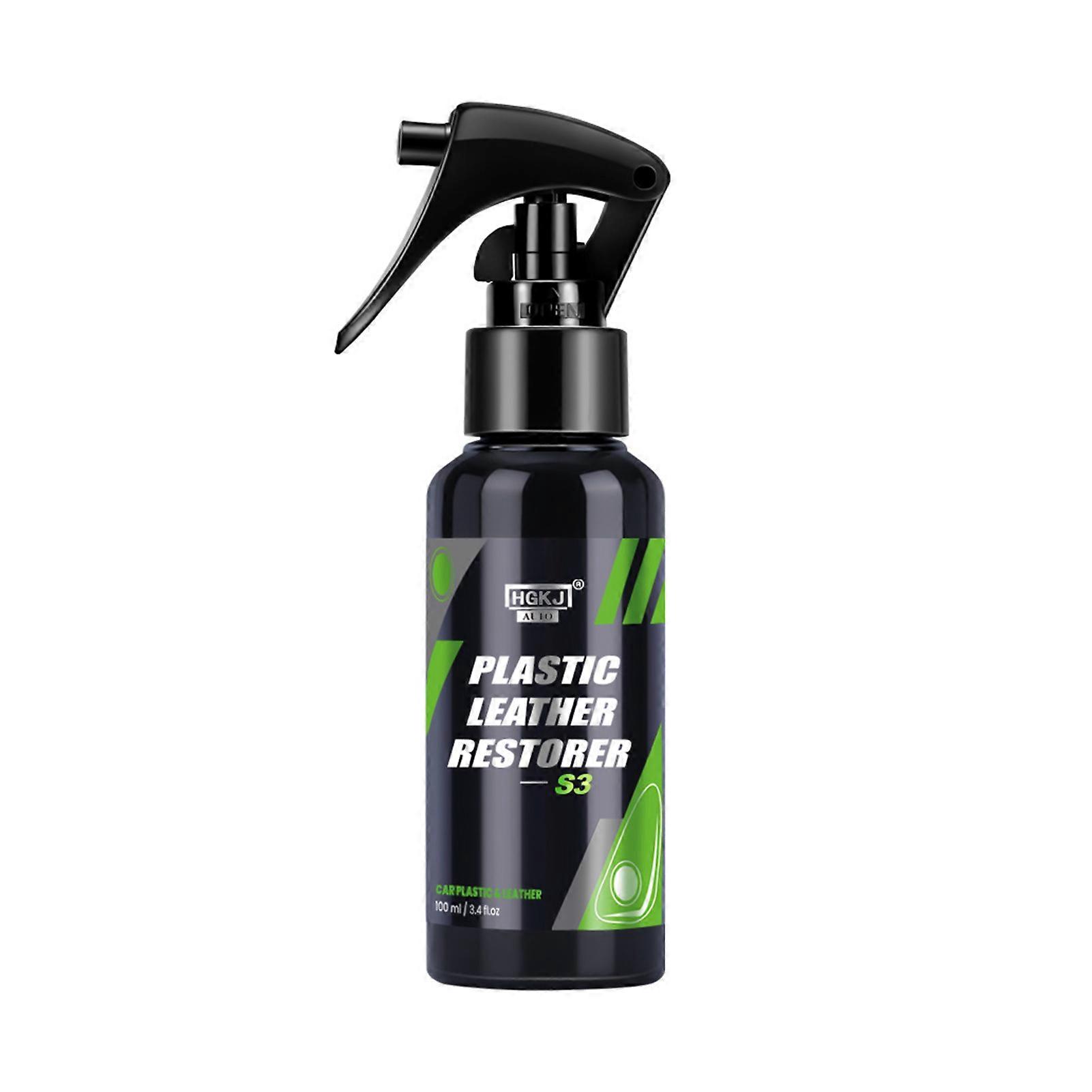 משקם פלסטיק לרכב ספריי ניקוי עור פולני חזרה לשחור גלוס 50ml/100ml משפץ פלסטיק פנימי אביזר לרכב