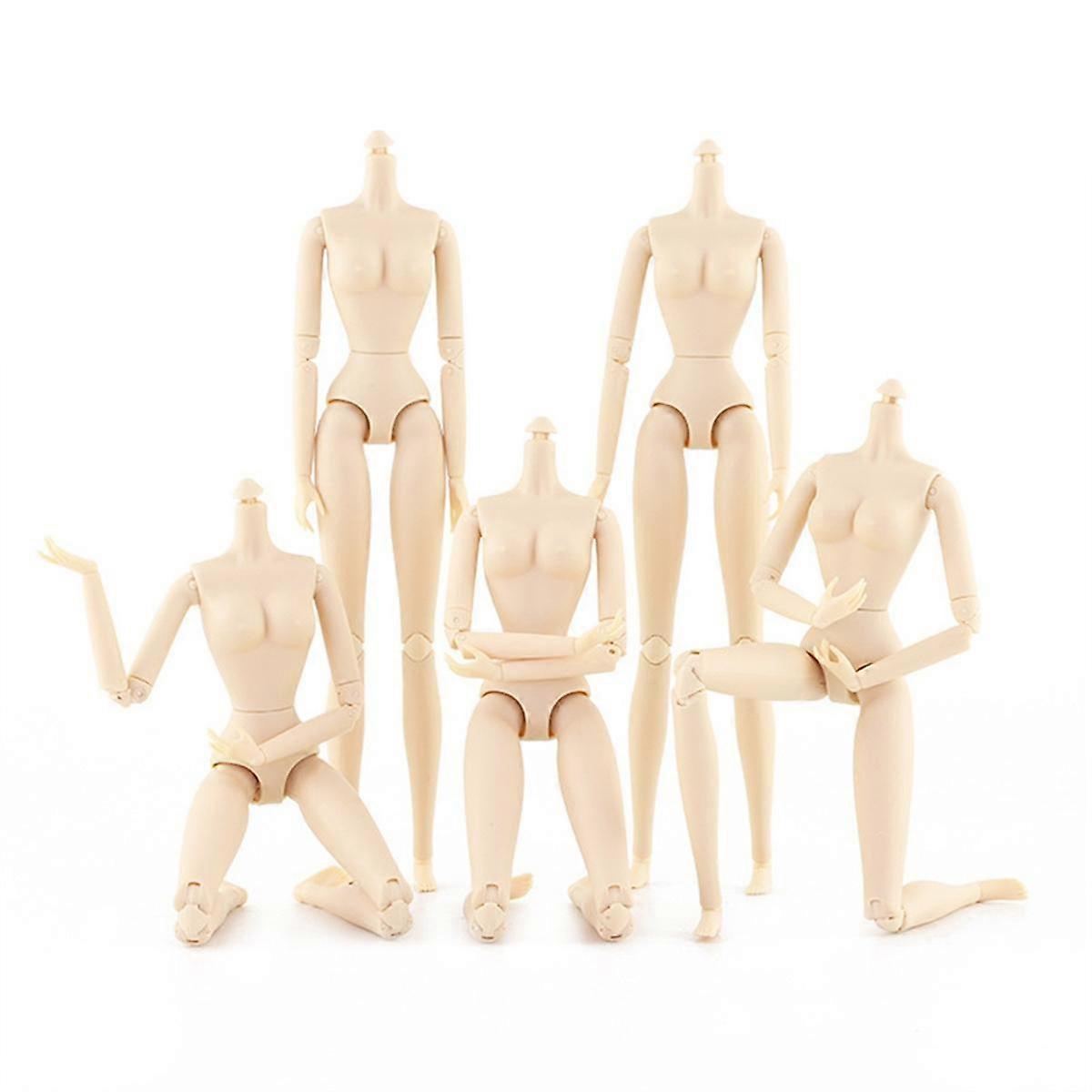5PCS 1/6 Replacement Body Women New 28 Multi Joints Movable Body for DIY Doll