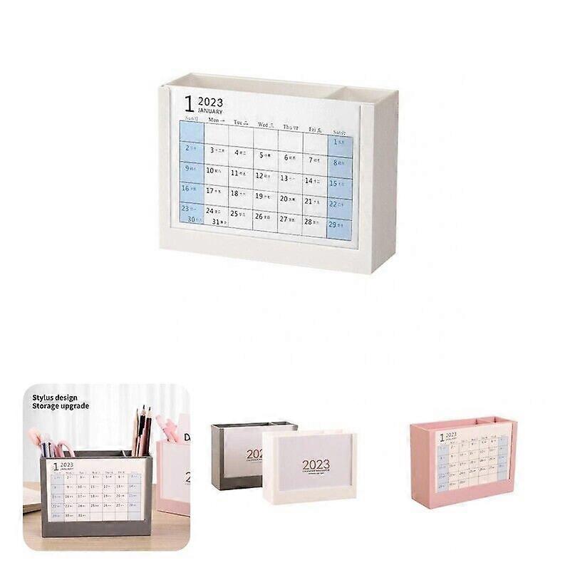2024 creative office calendar storage box, reusable, multi-functional pen holder desk calendar