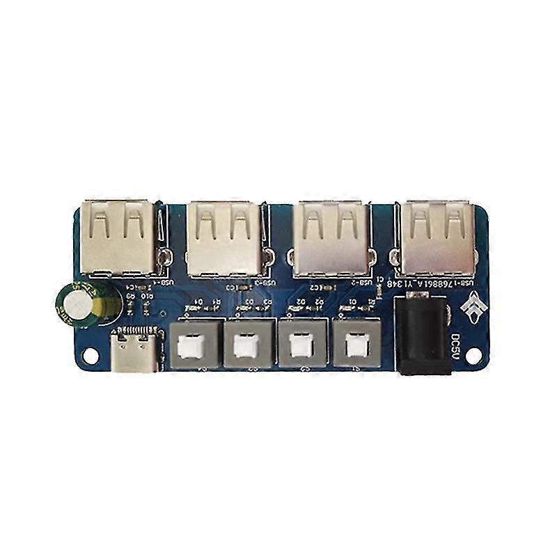 מודול הרחבת הספק מודול בקרת לחצן ספק כוח 5V 4 דרך USB לוח חלוקת חשמל Pow