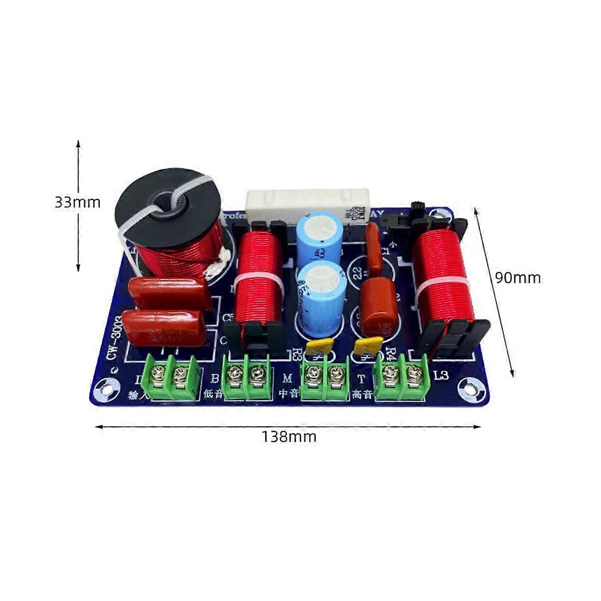 3 Way Frequency Divider Hi-Fi Crossover Audiophile Home Theater High Middle and Low Speakers Retrof