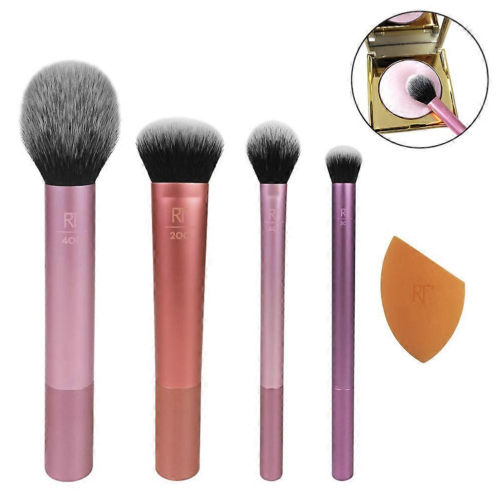 Makeup Brush Set with Sponge Blender compatible with Eyeshadow, Foundation, Blush, and Concealer, Multiple Brushes