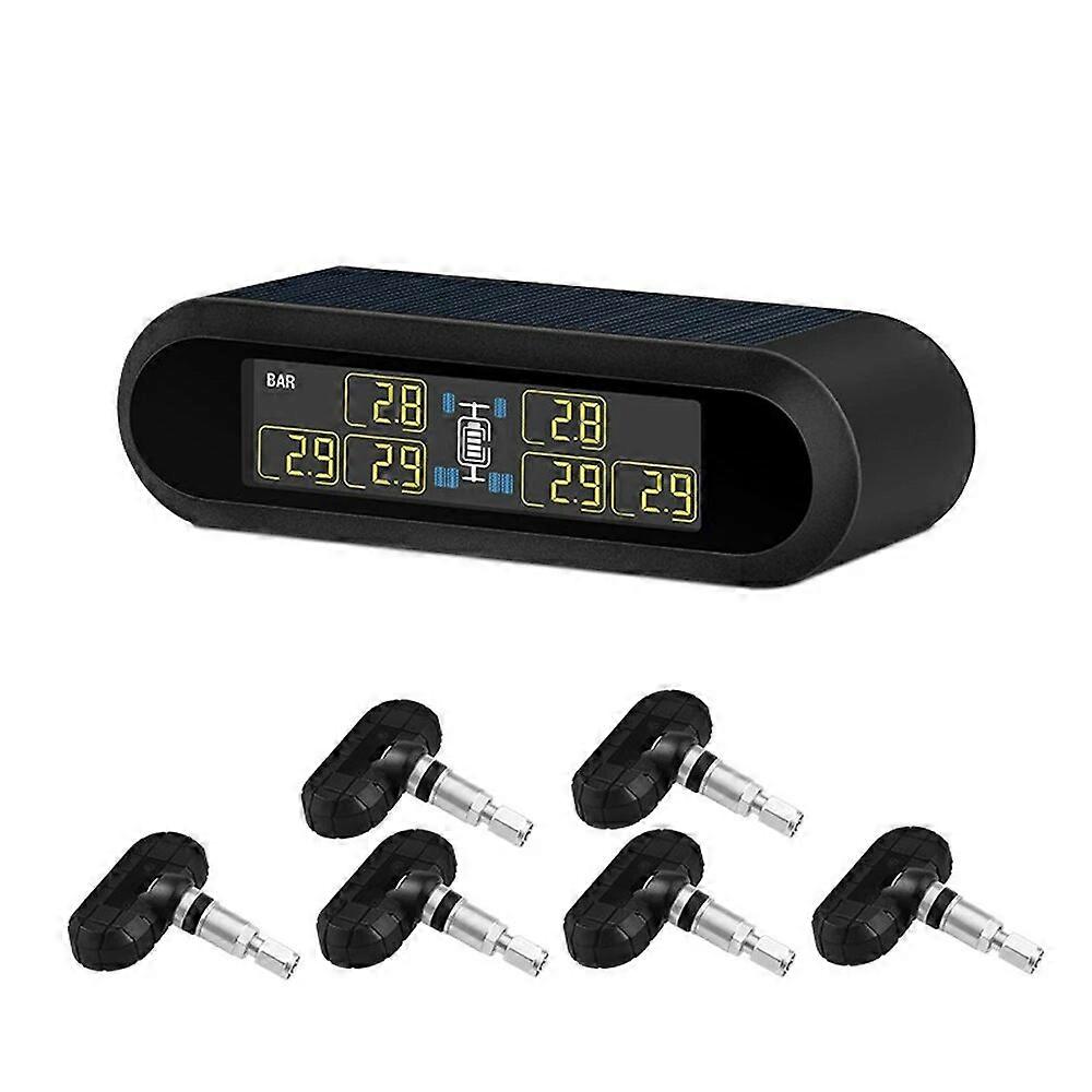 T650 Solar Bus RV Truck TPMS Wireless Tire Pressure Monitoring System with 6 External Internal Sensors Max 116 PSI