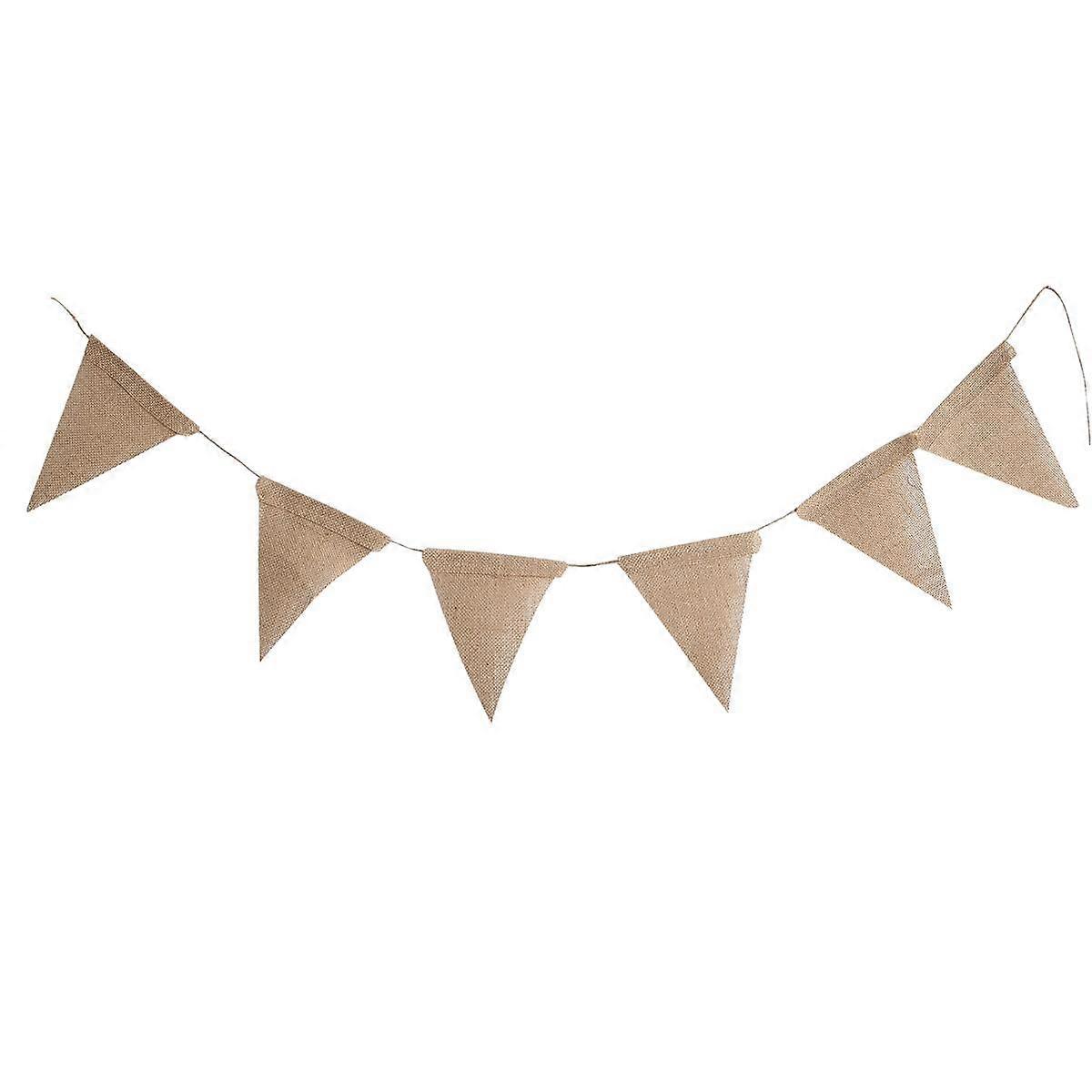 3.7M Rustic Hessian Burlap Lace Bunting Shabby Chic Wedding Banner