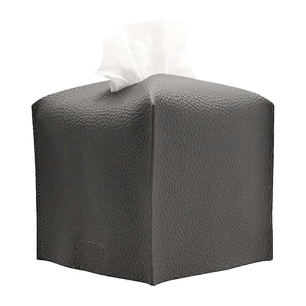 Square Decorative Pu Leather Tissue Box Holder Tissue Box Cover Style1