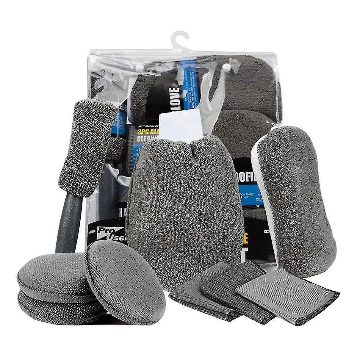 9pcs Car Cleaning Tool Kit, Microfiber Car Detailing Cleaning Tools Set For Interior Exterior Car W