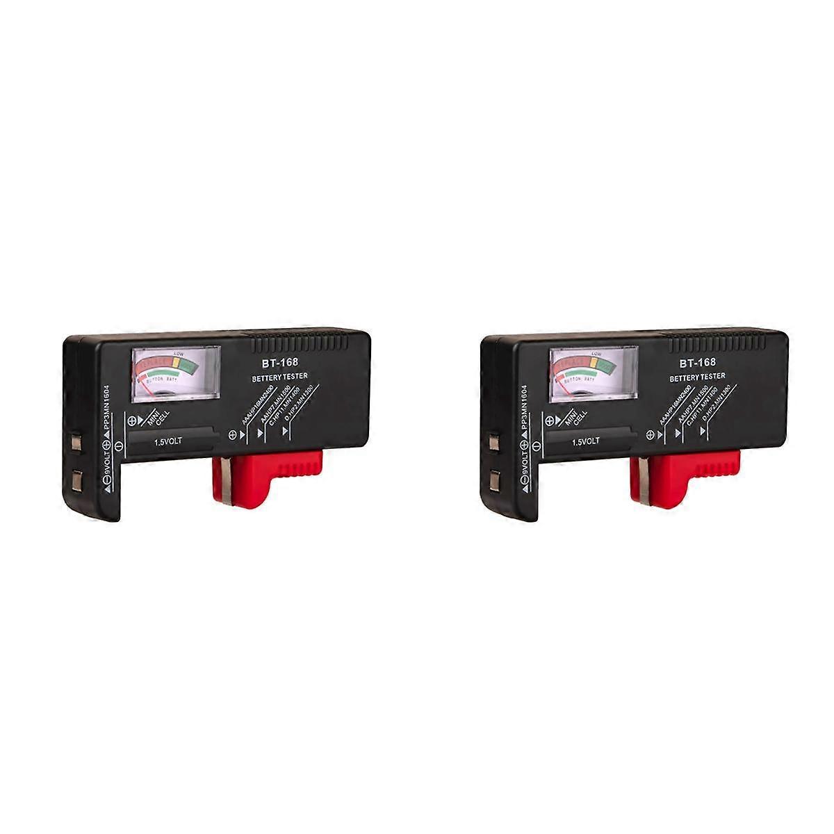 2X BT-168 AA/AAA/C/D/9V/1.5V Batteries Universal Button Cell Battery Colour Coded Meter Indicate Vo