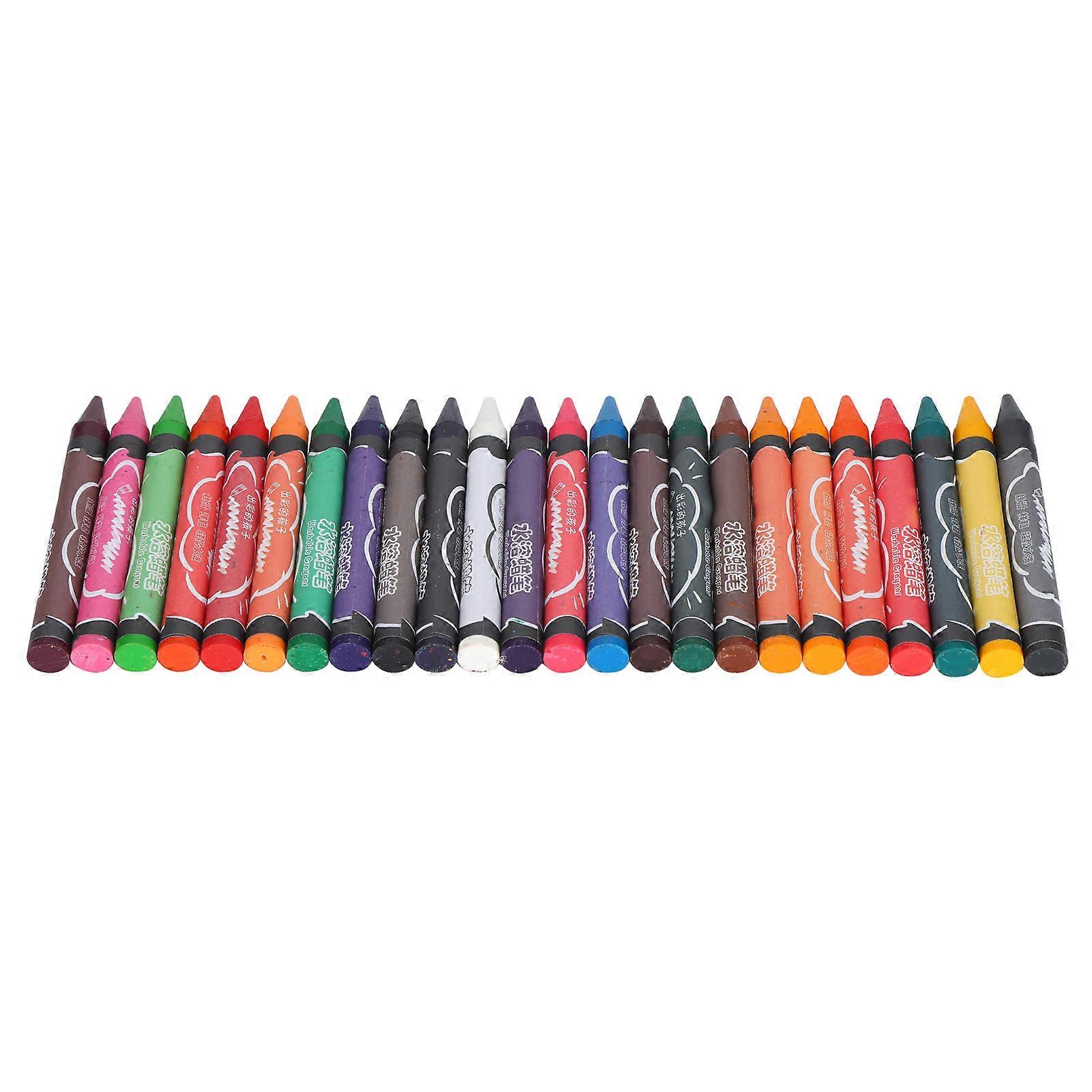أقلام تلوين قابلة للغسل ملونة قابلة للذوبان في الماء للأطفال أدوات الرسم مستلزمات فنية (24 لونا)