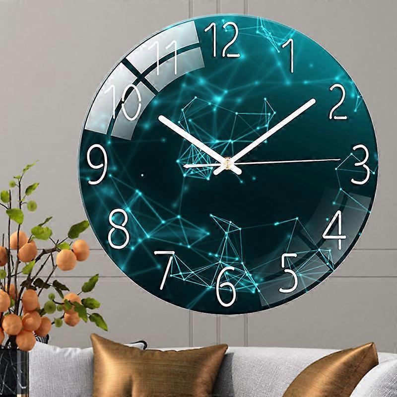 12 inch/30cm Starry Factor frameless tempered glass mirror wall clock