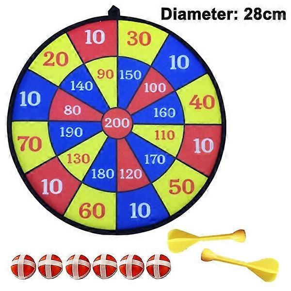 Kids Game Dart Board Set with Large Fabric Dartboard, 6 Sticky Balls