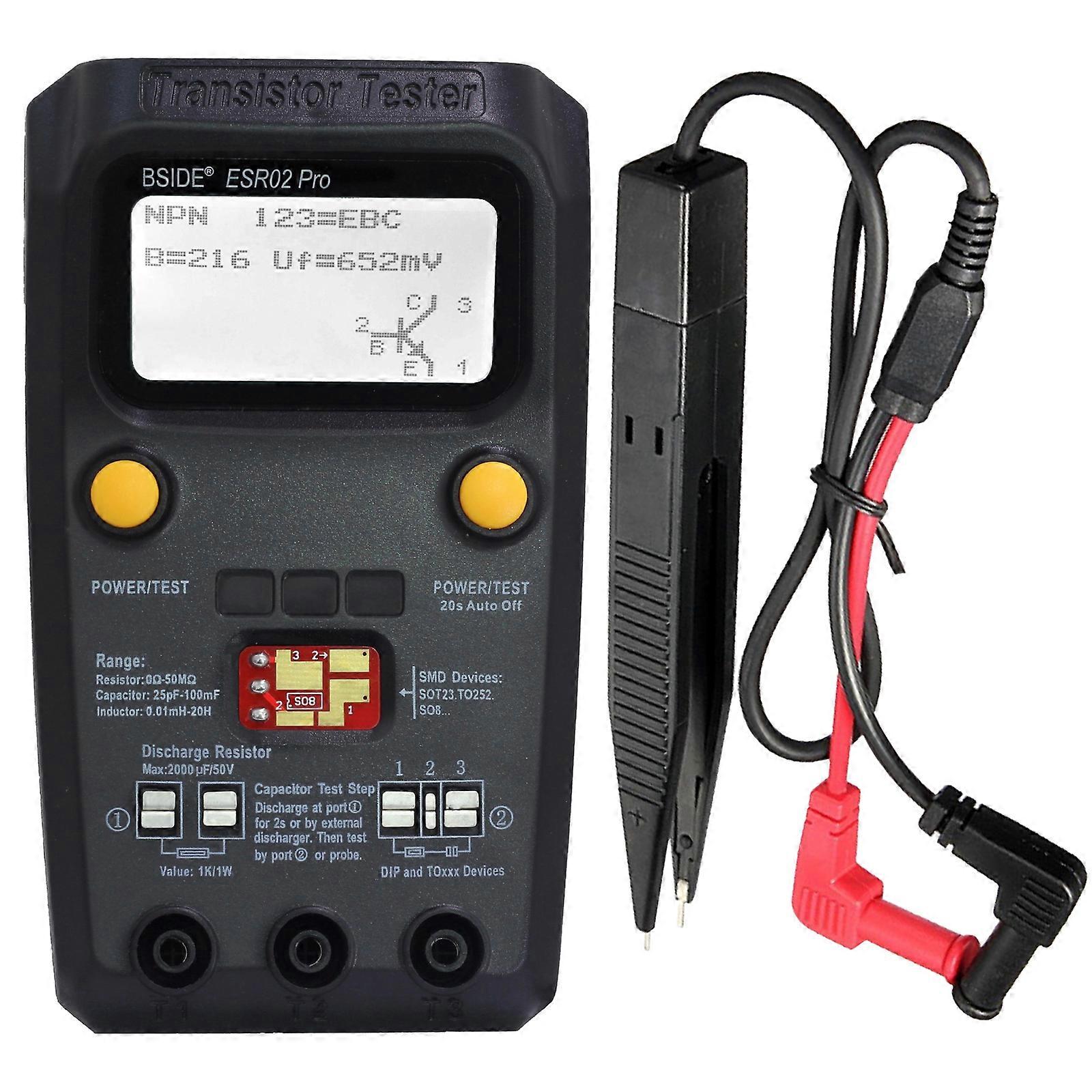 Esr02Pro Multi-Purpose Transistor Esr/Smd Tester Bside Smart Diode Triode Capaci