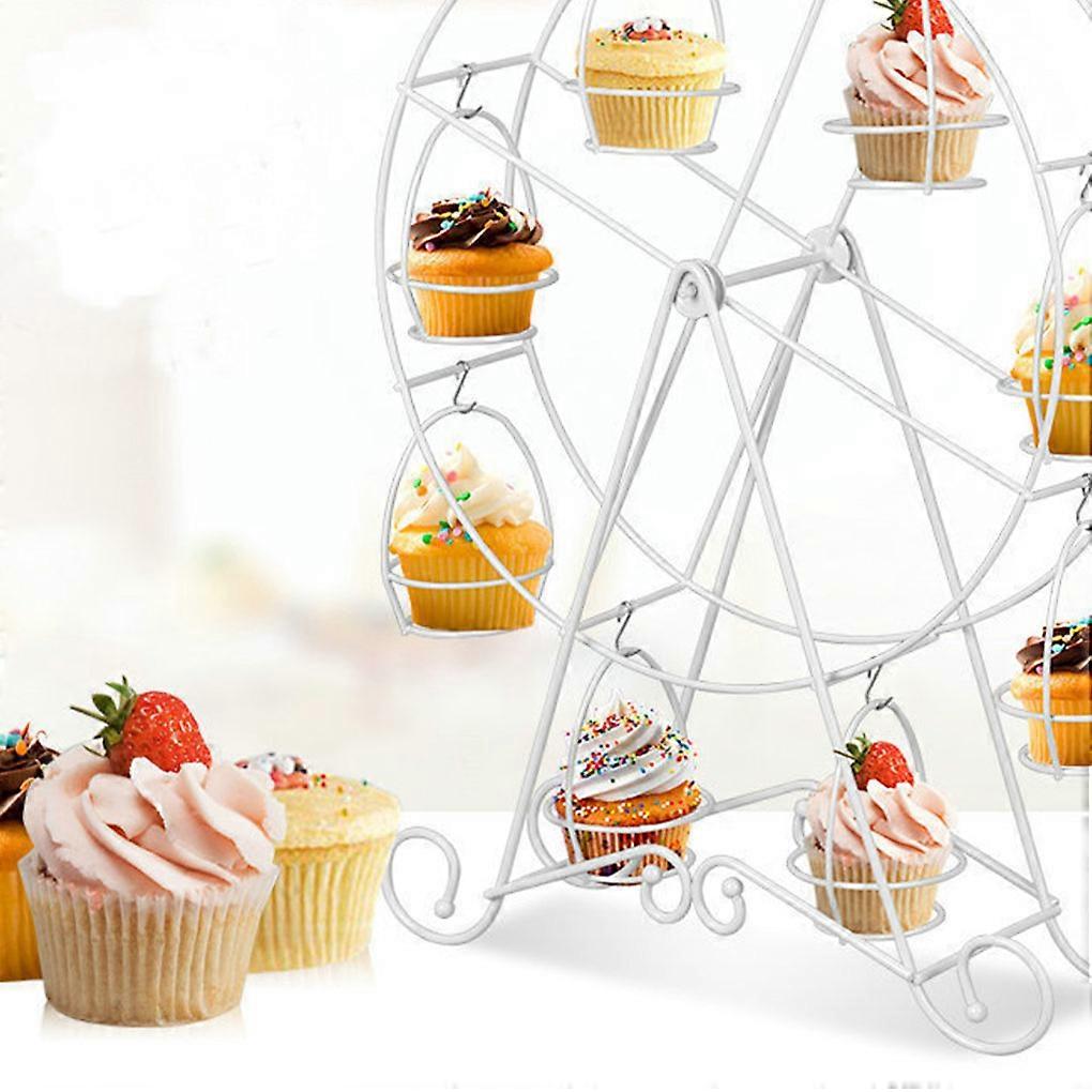 Ferris Wheel Cupcake Stand Decorative Cupcake Holder Spinning Display for Serving Pastry Treats & Desserts
