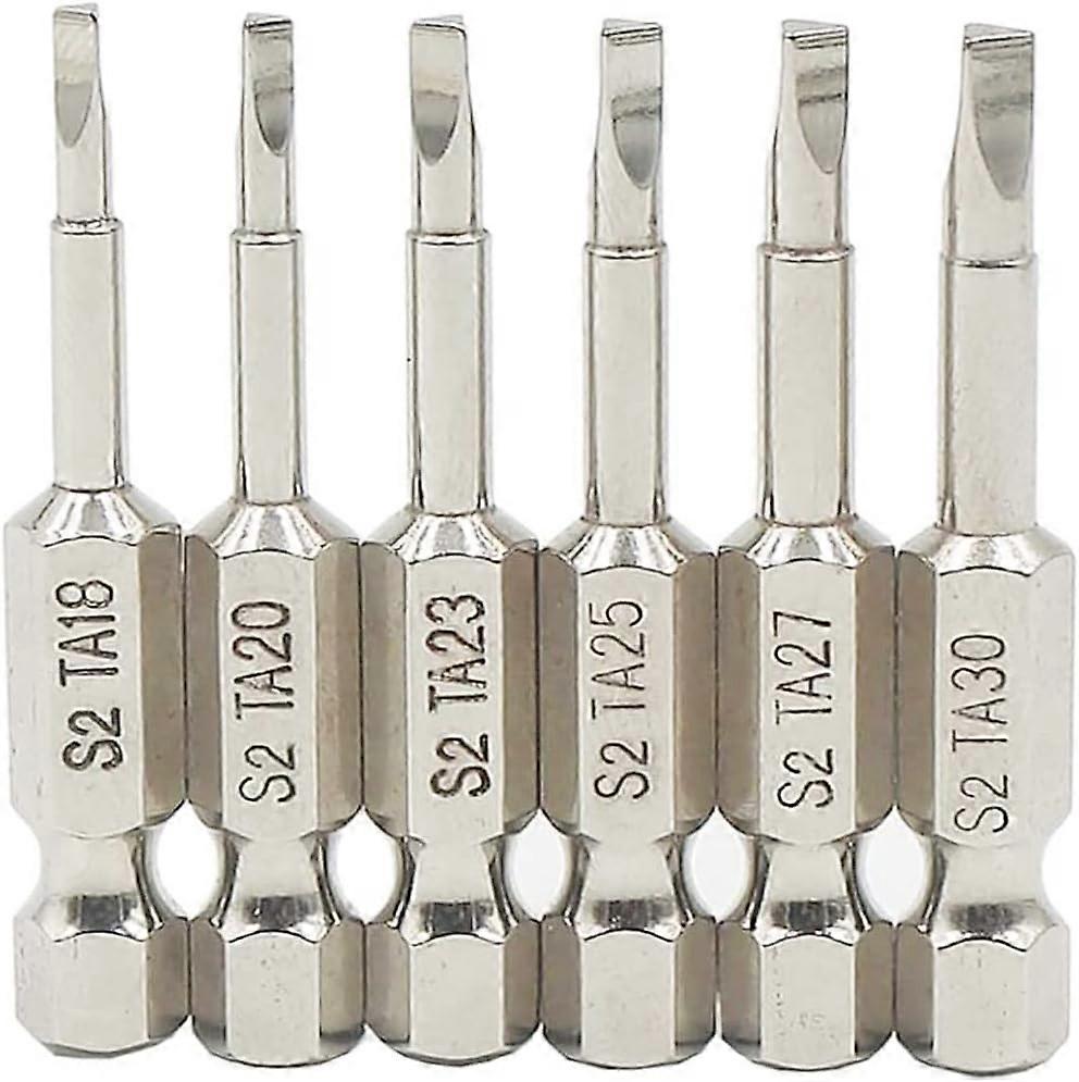 6pcs 50mm 1/4 Hex Shank Magnetic Triangle Head Screwdriver Bit Set S2 Steel Triangle Screwdriver Bits Drill Bit,2024 Ping