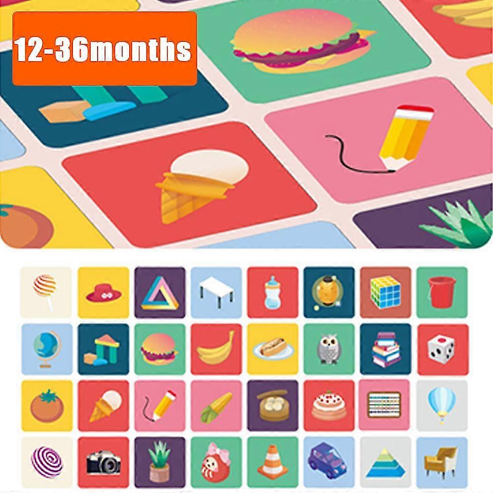Baby Visual Stimulation Cards, 16 Pcs Black White Colorful Double Sided High Contrast Card, Infant Newborn Brain Development Toy Learning Activity