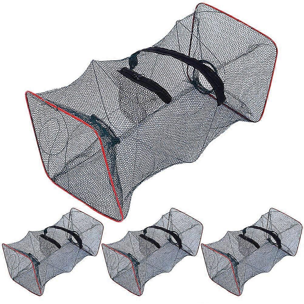 4pcs Fishing Bait Casting Crawfish Lobster Shrimp Collapsible Cast Net Fishing Nets