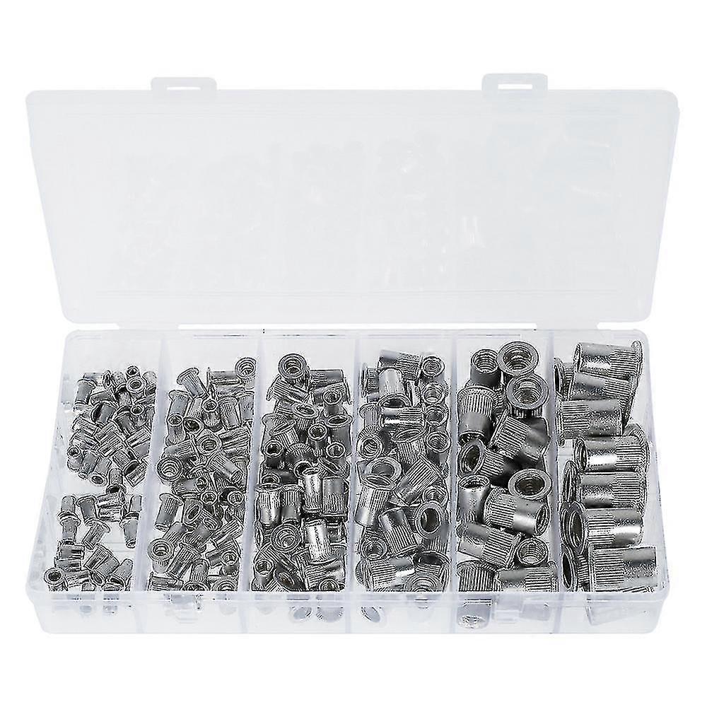 190 Pcs/set M3 M4 M5 M6 M8 M10 Rivet Cap Threaded Insert Nut Kit