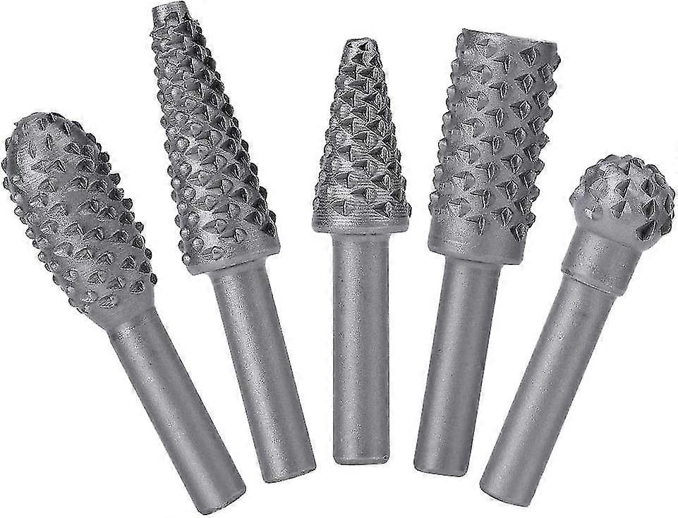 Rotary Burr Set Power Tools Wood Grinding Solid Steel Rasp Carbide Wood Carving Tool For Drill Bits For Polishing And Engraving