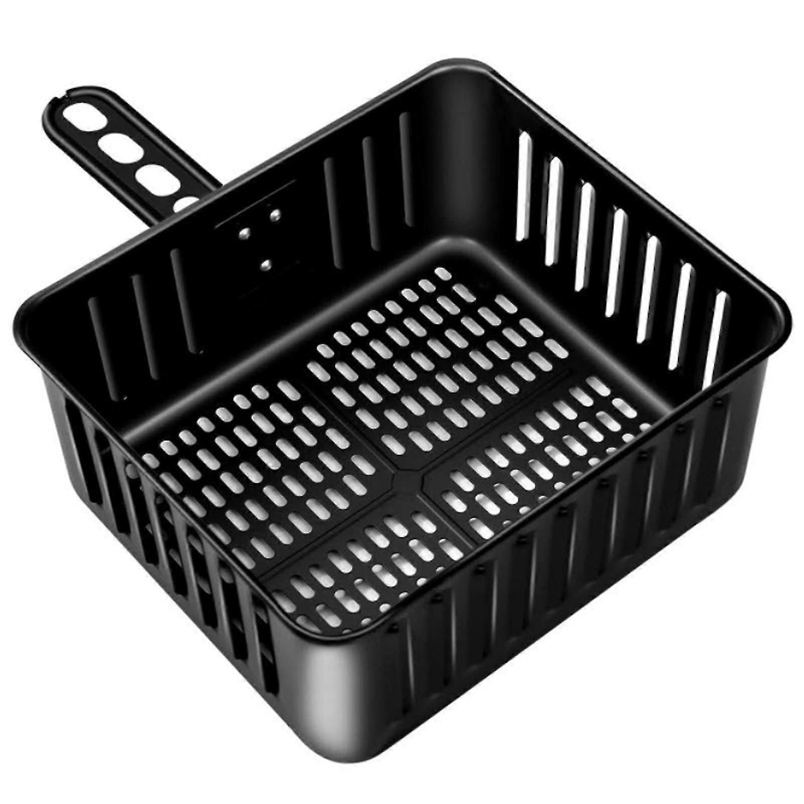 סלסלת החלפת טיגון ללא שמן עם ידית ישרה 6 ליטר סלסלת טיגון מרובעת למדיח כלים לטיגון אוויר בטוח