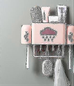 Creative Wall Mounted Double Cup Toothbrush Holder Detachable Shelf Hook |toothbrush Holders