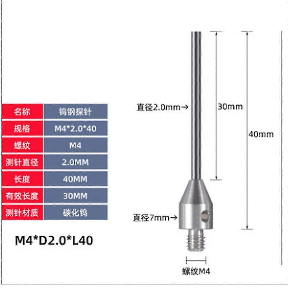 Üç Koordinatlı Kalem Üç Boyutlu Prob M4 Tungsten Çelik Prob Seramik Uzatma Çubuğu Cnc Takım Tezgahı Kalemi