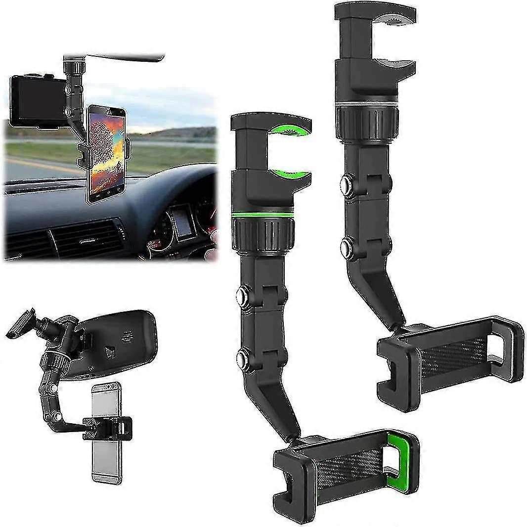 Support de rétroviseur multifonction 360° compatible avec tous les téléphones portables