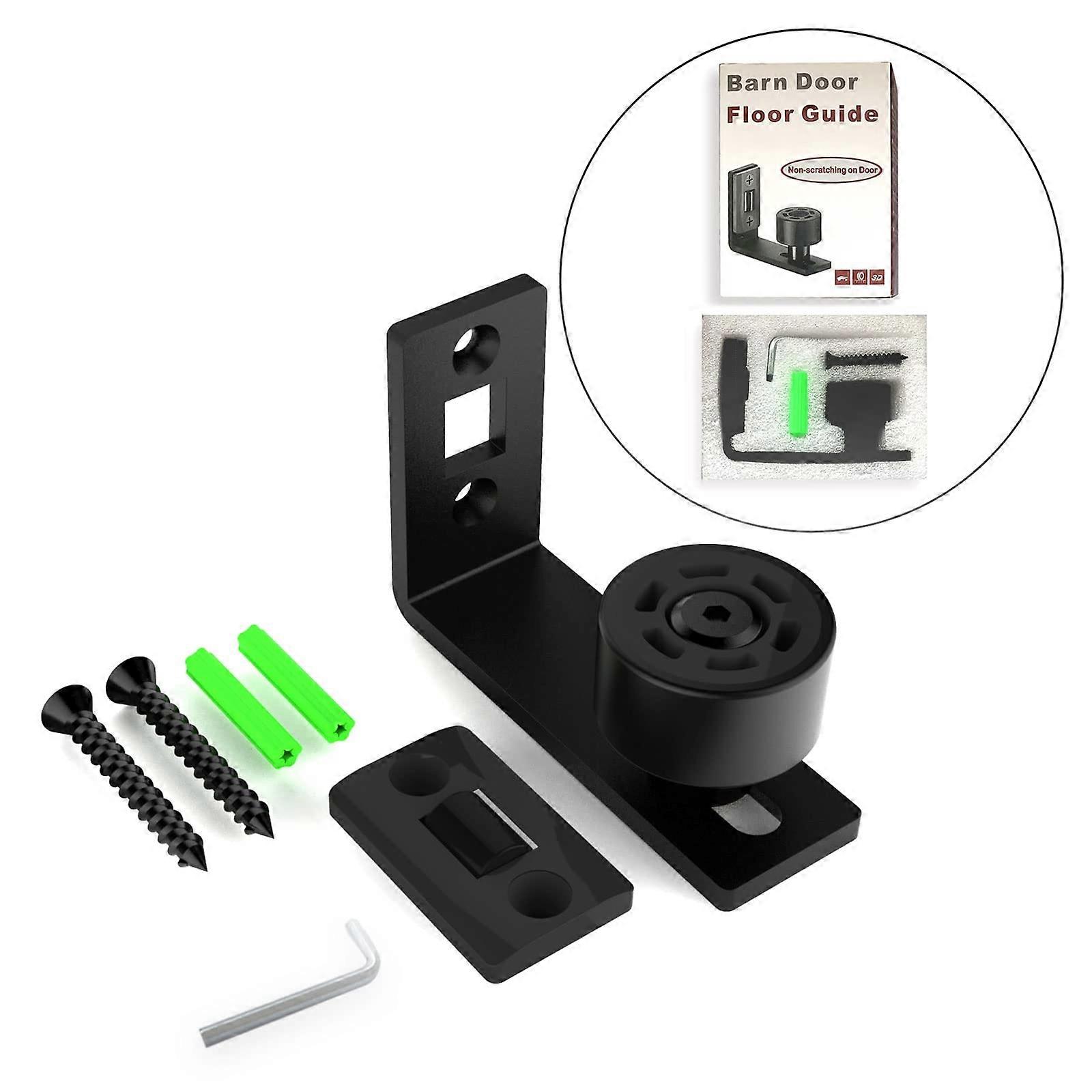 Adjustable Floor Guide Wall/Door Bottom Guide Sliding Barn Door Hardware Black