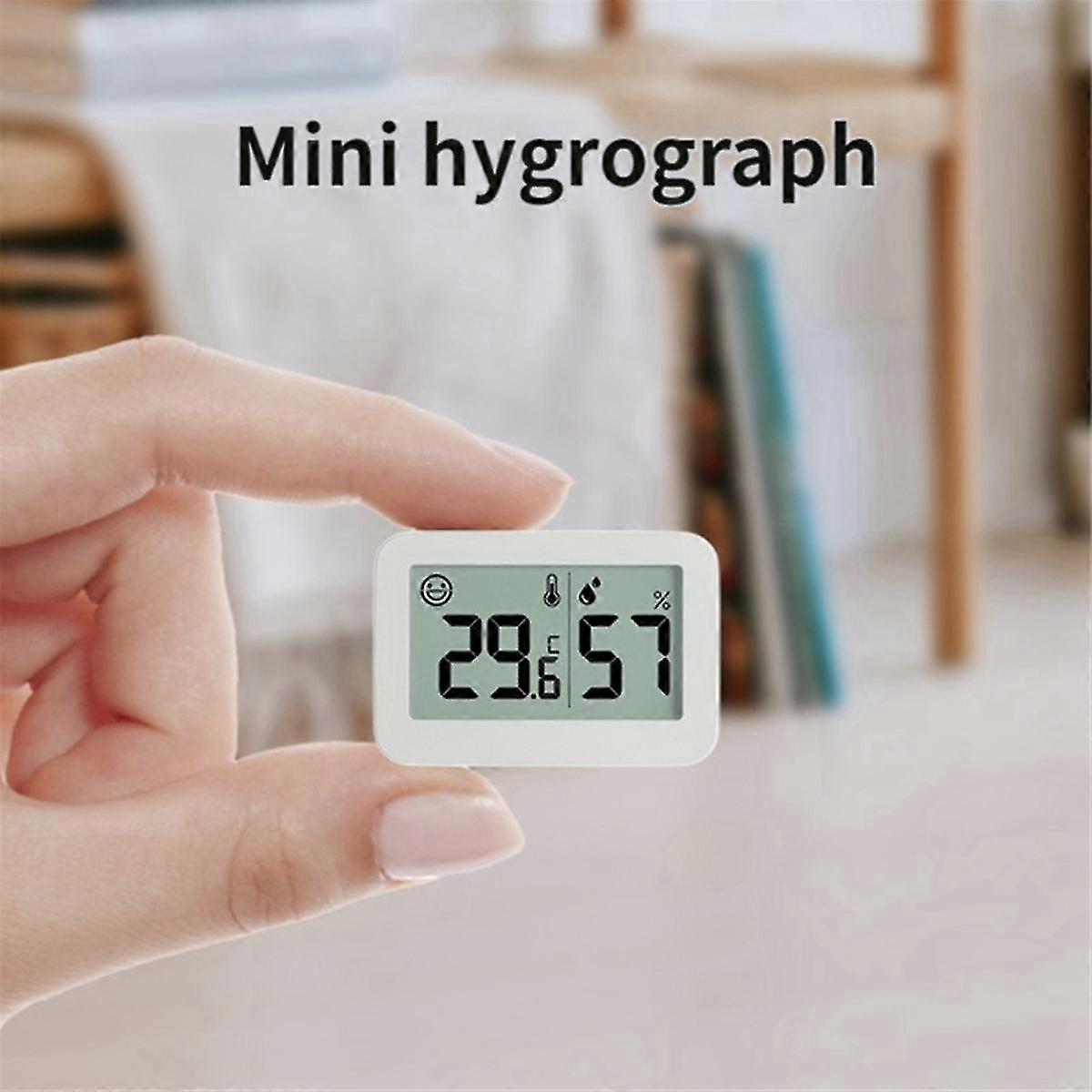 Mini Electronic Thermometer and Hygrometer Indoor Baby Thermometer Refrigerator Thermometer with Smile Face Display