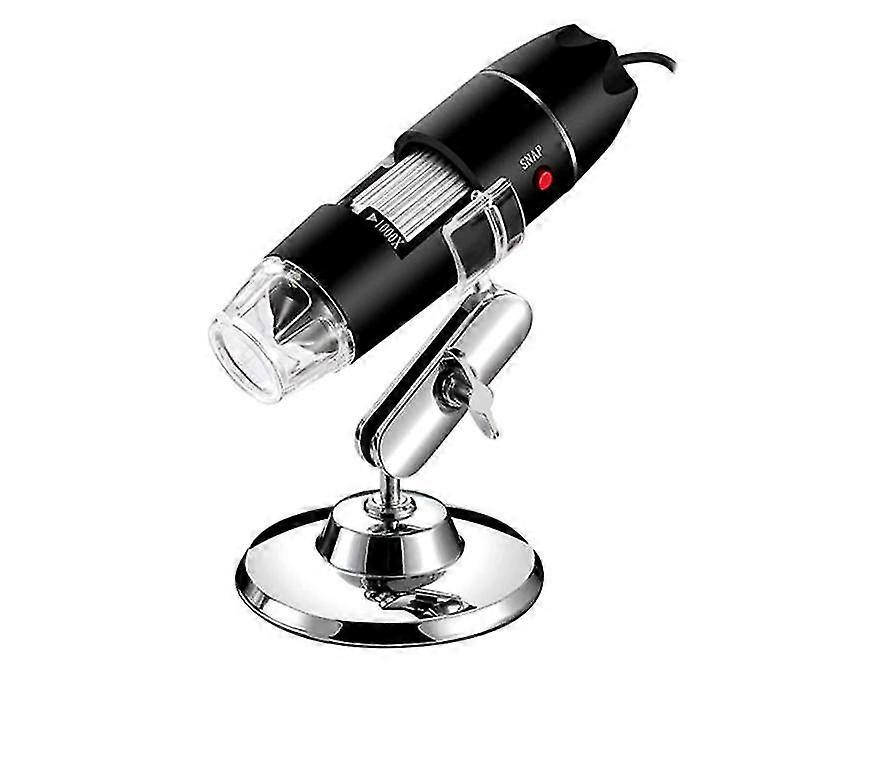 40 To 1000x Magnification Endoscope, 8 Led Usb 2.0 Digital Microscope, Mini Camera With Otg Adapter And Metal Stand(1pcs, Black)