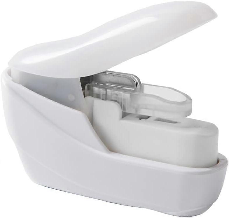 White Stapleless Stapler, Press Staple Free Stapler Stapleless Stapler Labor Saving Needleless Stapler Hand held Stapler