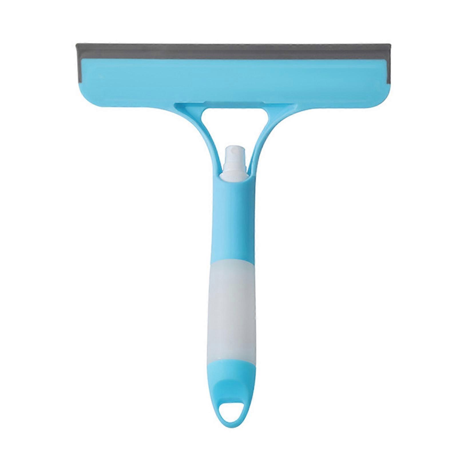 Window Cleaning Brush Multifunctional Double-sided Long Handle Labor-saving with Water Spray Bottle Glass Wiper Sponge Brush Head Window Mirror Squeeg