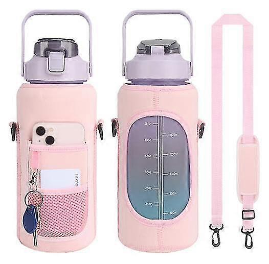 Half Gallon Water Bottle Cup Sleeve With Shoulder Strap