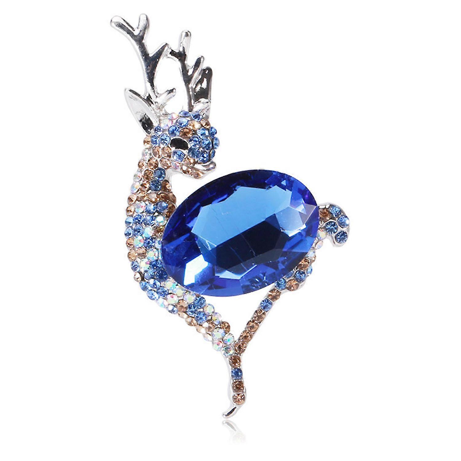 Blue fawn brooch