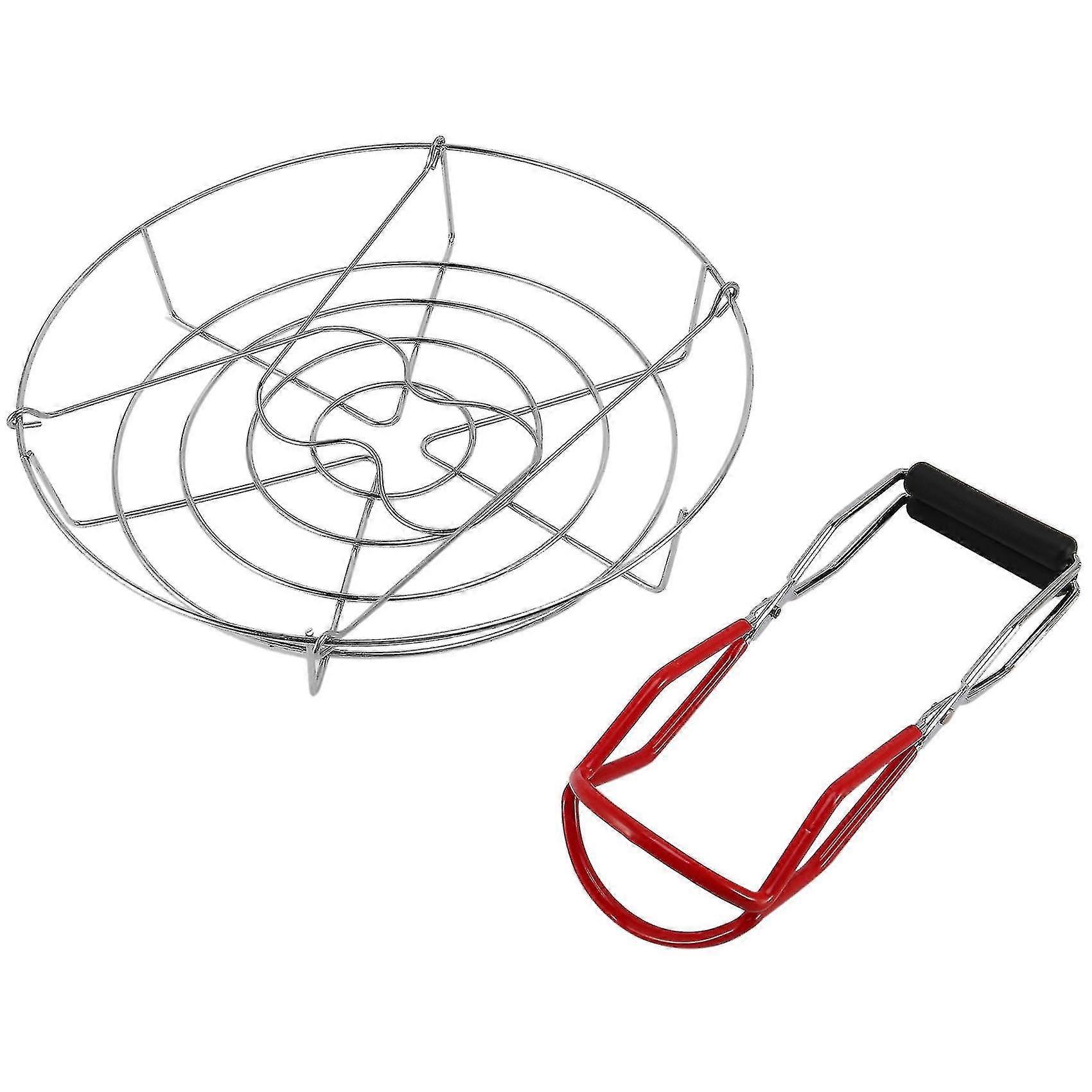 Stainless Steel Steamer Canning Rack And Canning Tongs With Handles For Regular Mouth Or Stand Pres