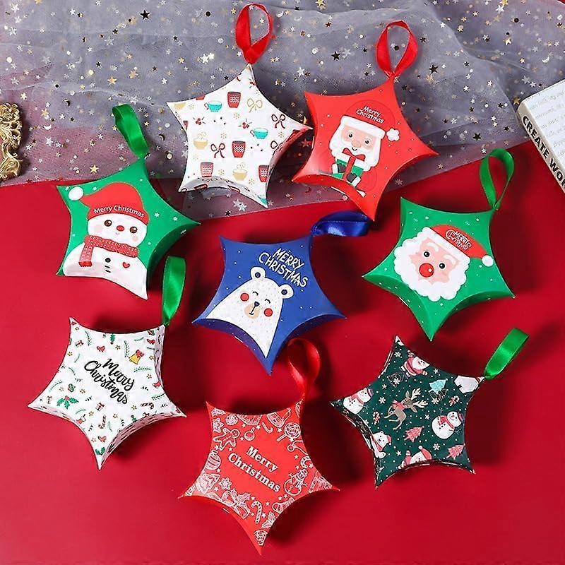 Creative Christmas Candy Packaging Box Christmas Gift Star Candy Box Small Packaging Paper Box